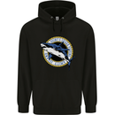 Quints Shark Fishing Amnity Island Great White Mens 80% Cotton Hoodie Black