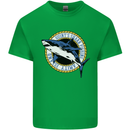 Quints Shark Fishing Amnity Island Great White Mens Cotton T-Shirt Tee Top Irish Green