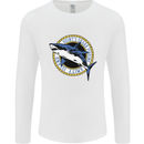 Quints Shark Fishing Amnity Island Great White Mens Long Sleeve T-Shirt White