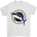 Quints Shark Fishing Amnity Island Great White Mens T-Shirt 100% Cotton White
