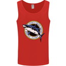 Quints Shark Fishing Amnity Island Great White Mens Vest Tank Top Red