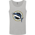 Quints Shark Fishing Amnity Island Great White Mens Vest Tank Top Sports Grey