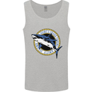 Quints Shark Fishing Amnity Island Great White Mens Vest Tank Top Sports Grey