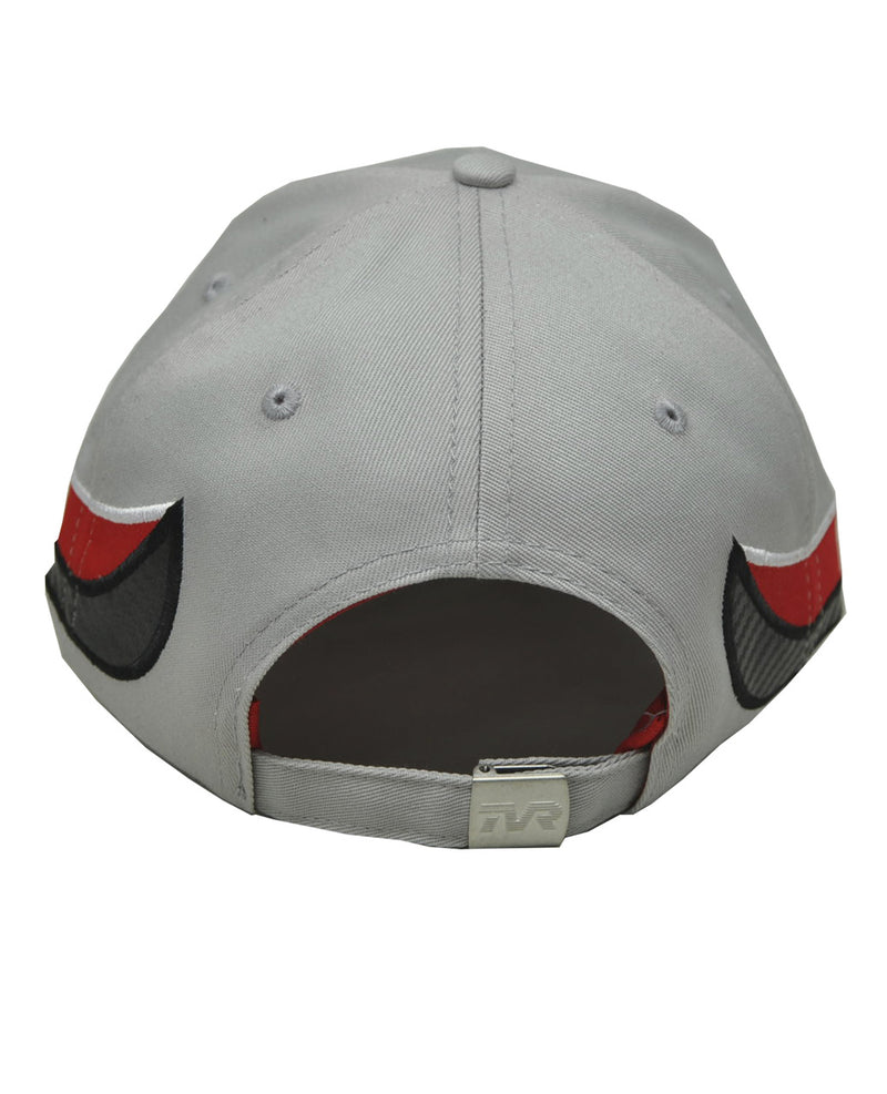 Grey Red & White Cotton TVR Logo Baseball Cap Official Merchandise Car Classic