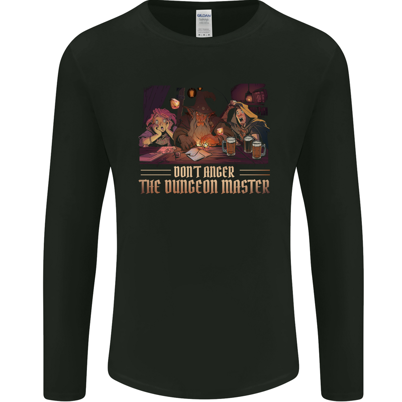 RPG Anger the Dungeon Master Role Play Games Mens Long Sleeve T-Shirt Black