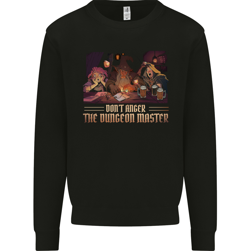 RPG Anger the Dungeon Master Role Play Games Mens Sweatshirt Jumper Black