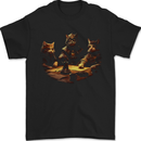 RPG Cats Role Play Games Mens T-Shirt 100% Cotton Black