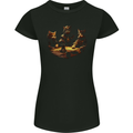RPG Cats Role Play Games Womens Petite Cut T-Shirt Black