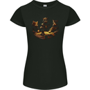 RPG Cats Role Play Games Womens Petite Cut T-Shirt Black