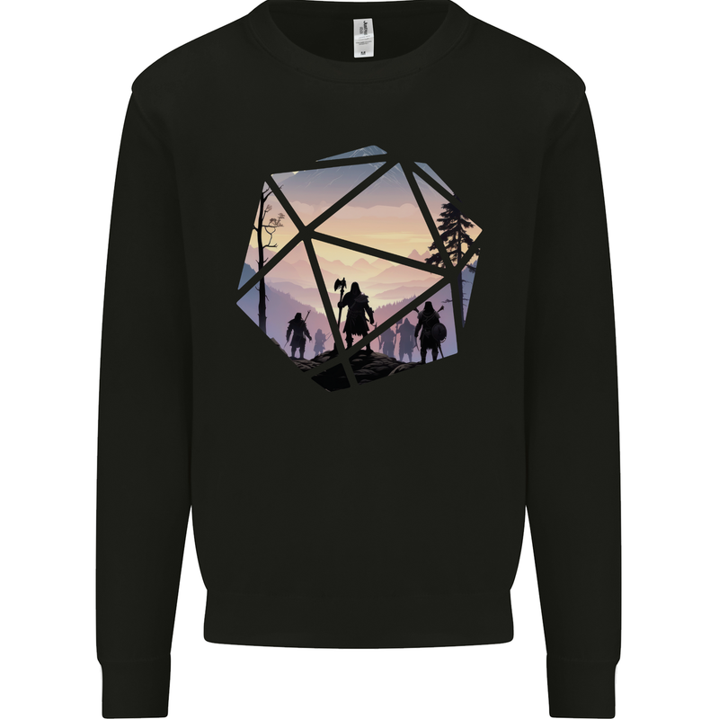 RPG Dice Role Play Games Mens Sweatshirt Jumper Black