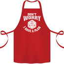 RPG Dont Worry I Have a Plan Role Play Games Cotton Apron 100% Organic Red