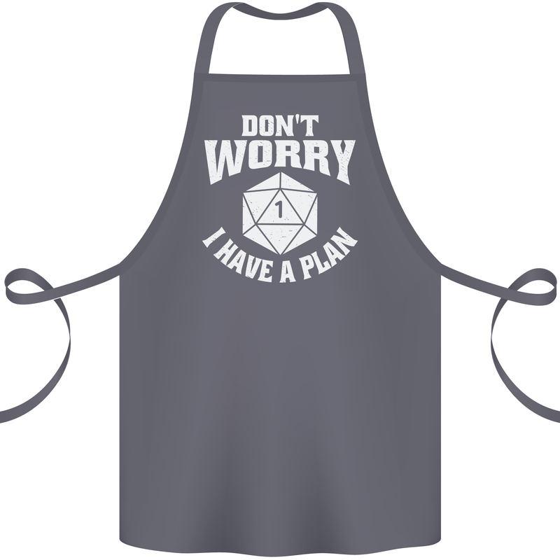 RPG Dont Worry I Have a Plan Role Play Games Cotton Apron 100% Organic Steel