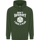 RPG Dont Worry I Have a Plan Role Play Games Mens 80% Cotton Hoodie Forest Green