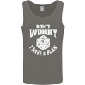 RPG Dont Worry I Have a Plan Role Play Games Mens Vest Tank Top Charcoal