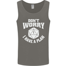 RPG Dont Worry I Have a Plan Role Play Games Mens Vest Tank Top Charcoal