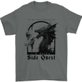 RPG I'm on a Side Quest Dragon Mens T-Shirt 100% Cotton Charcoal
