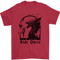 RPG I'm on a Side Quest Dragon Mens T-Shirt 100% Cotton Red