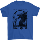 RPG I'm on a Side Quest Dragon Mens T-Shirt 100% Cotton Royal Blue