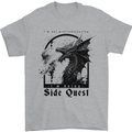 RPG I'm on a Side Quest Dragon Mens T-Shirt 100% Cotton Sports Grey