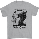 RPG I'm on a Side Quest Dragon Mens T-Shirt 100% Cotton Sports Grey