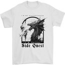 RPG I'm on a Side Quest Dragon Mens T-Shirt 100% Cotton White