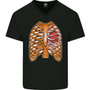 RPG Ribs Role Play Games Dice Mens V-Neck Cotton T-Shirt Black