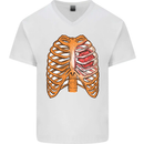 RPG Ribs Role Play Games Dice Mens V-Neck Cotton T-Shirt White