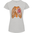 RPG Ribs Role Play Games Dice Womens Petite Cut T-Shirt Sports Grey