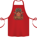 RPG Role Playing Games Crying Free Action Cotton Apron 100% Organic Red
