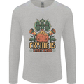 RPG Role Playing Games Crying Free Action Mens Long Sleeve T-Shirt Sports Grey