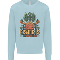 RPG Role Playing Games Crying Free Action Mens Sweatshirt Jumper Light Blue