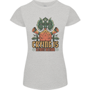 RPG Role Playing Games Crying Free Action Womens Petite Cut T-Shirt Sports Grey
