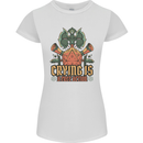 RPG Role Playing Games Crying Free Action Womens Petite Cut T-Shirt White