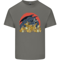 RPG Sleeping Dragon Roleplay Games Dice Mens Cotton T-Shirt Tee Top Charcoal