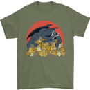 RPG Sleeping Dragon Roleplay Games Dice Mens T-Shirt 100% Cotton Military Green