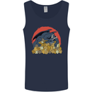 RPG Sleeping Dragon Roleplay Games Dice Mens Vest Tank Top Navy Blue