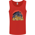 RPG Sleeping Dragon Roleplay Games Dice Mens Vest Tank Top Red