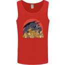 RPG Sleeping Dragon Roleplay Games Dice Mens Vest Tank Top Red