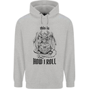 RPG This is How I Roll Role Play Dragon Dice Mens 80% Cotton Hoodie Sports Grey