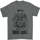 RPG This is How I Roll Role Play Dragon Dice Mens T-Shirt 100% Cotton Charcoal