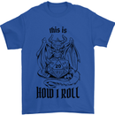 RPG This is How I Roll Role Play Dragon Dice Mens T-Shirt 100% Cotton Royal Blue