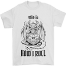 RPG This is How I Roll Role Play Dragon Dice Mens T-Shirt 100% Cotton White