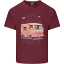 RV Home is Where You Park It Funny Campervan Mens Cotton T-Shirt Tee Top Maroon