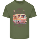 RV Home is Where You Park It Funny Campervan Mens Cotton T-Shirt Tee Top Military Green