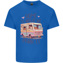 RV Home is Where You Park It Funny Campervan Mens Cotton T-Shirt Tee Top Royal Blue