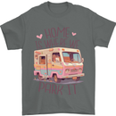 RV Home is Where You Park It Funny Campervan Mens T-Shirt 100% Cotton Charcoal