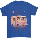 RV Home is Where You Park It Funny Campervan Mens T-Shirt 100% Cotton Royal Blue