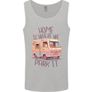 RV Home is Where You Park It Funny Campervan Mens Vest Tank Top Sports Grey