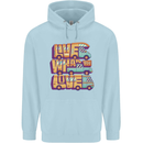 RV Live What You Love Motorhome Caravan Childrens Kids Hoodie Light Blue