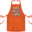 RV Live What You Love Motorhome Caravan Cotton Apron 100% Organic Orange